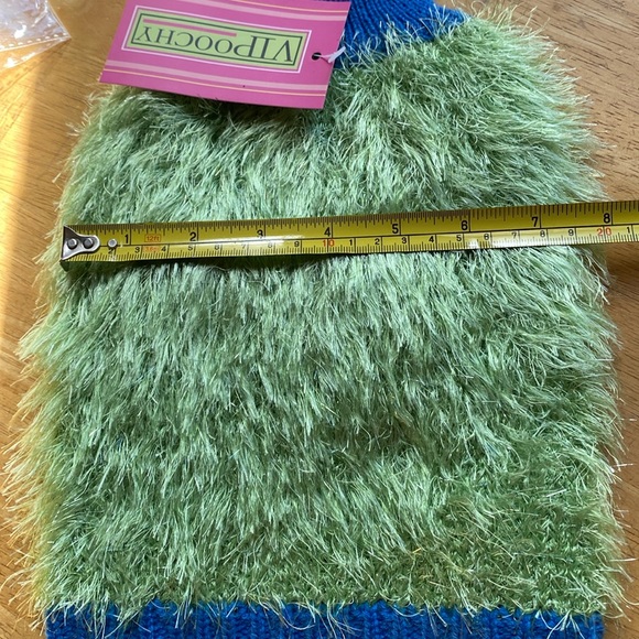 Dog Vipoochy Sweaters size S blue green mix wool with angora light … - Picture 3 of 11